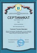 Сертификат за ведение электронного портфолио на сайте педагогического портала ЗАВУЧ.ИНФО