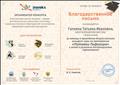 Благодарственное письмо за проведение всероссийского конкурса - игры по математике Потомки Пифагора
